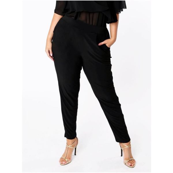 Picture of BLACK TROUSER WITH PLEAT AND BACK ELASTIC